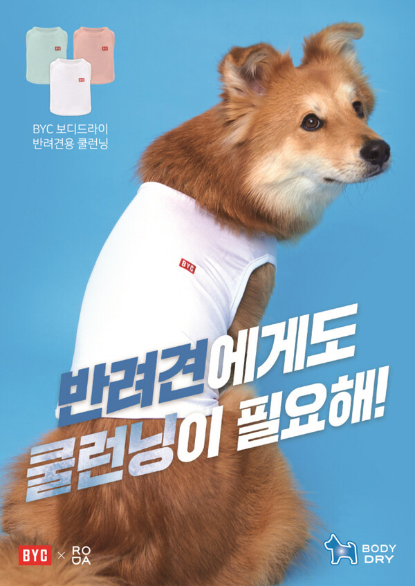 ▲BYC 보디드라이 반려견용 쿨런닝. 사진=BYC 제공.