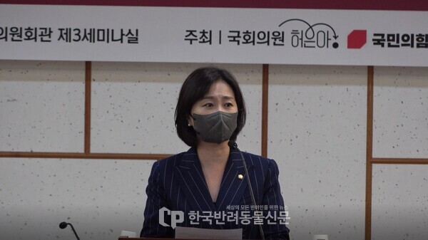 ▲ 정책토론회를 마치고 마무리 발언을 하는 허은아 의원 사진 = 문진학 기자